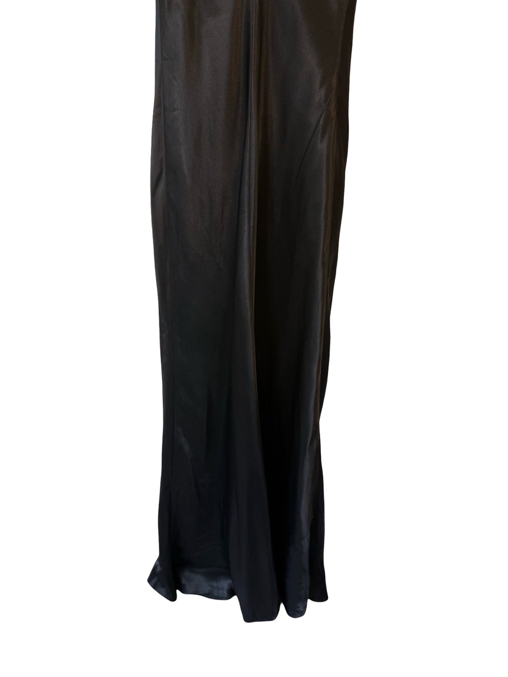 Jump Vintage Black Satin Cowl Neck Maxi Slip Dress Size 3/4 Y2K 90s Formal - Picture 13 of 13